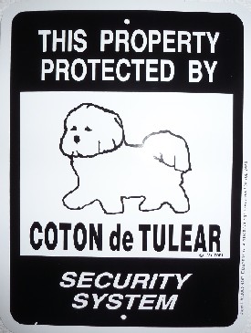 Coton de Tuléar sign